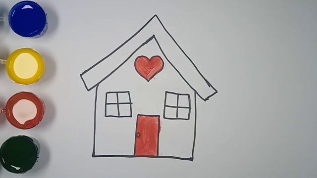 Bolalar uchun uycha rasmini chizish | Нарисуйте картинку домика для детей | How to draw a house