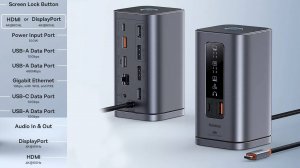 Baseus USB-C HUB Docking Station 11 IN 1 USB C to DP 4K@60Hz HDMI DisplayPort Triple Display RJ45