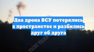 Два дрона ВСУ потерялись в пространстве и разбились друг об друга