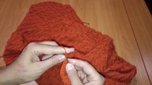 Жилет спицами, МК 2 часть  (горловина спинки и плечевые скосы)
