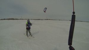 Snowkiting Алена 12.04.14 Flysurfer Viron