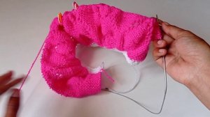 болеро спицами на круглой кокетке часть4