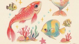 рисунки рыб👍🤩🎀💯👍✨