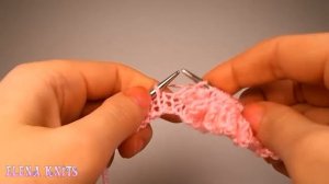 Узор бугорки  Вязание узоров спицами