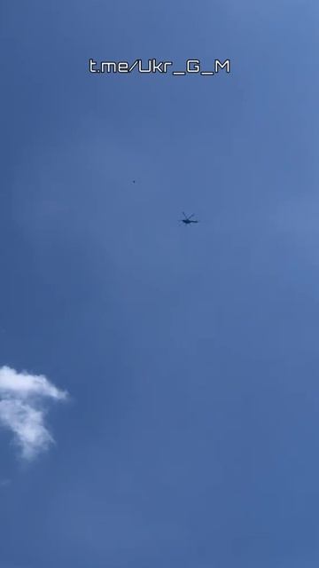 🇷🇺🇺🇦Безуспешные попытки противника сбить ударный БПЛА "Герань-2" с помощью вертолета и автомата