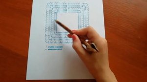Квадратная кокетка крючком