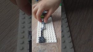 Дробовик из лего стреляет