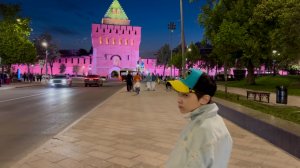 Прогулка по Кремлю, закат🌇🫶Чкаловская лестница, Верхне-Волжская набережная 🫶🌃