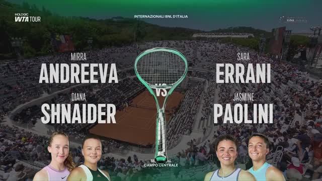 16.05.2025. Мирра Андреева/Диана Шнайдер - Сара Эррани/Жасмин Паолини. WTA 1000 Rome