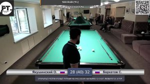 ФИНАЛ ОТКРЫТОГО РЕЙТИНГОВОГО ТУНИРА ПО РУССКОМУ БИЛЬЯРДУ .КАТ.ЛЮБИТЕЛИ