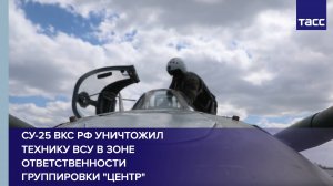 Су-25 ВКС РФ уничтожил технику ВСУ в зоне ответственности группировки "Центр"