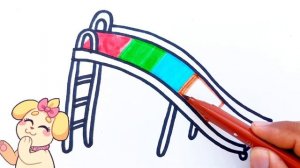 Как нарисовать горку для детей | Bolalar uchun toyinchoq rasmini chizish!