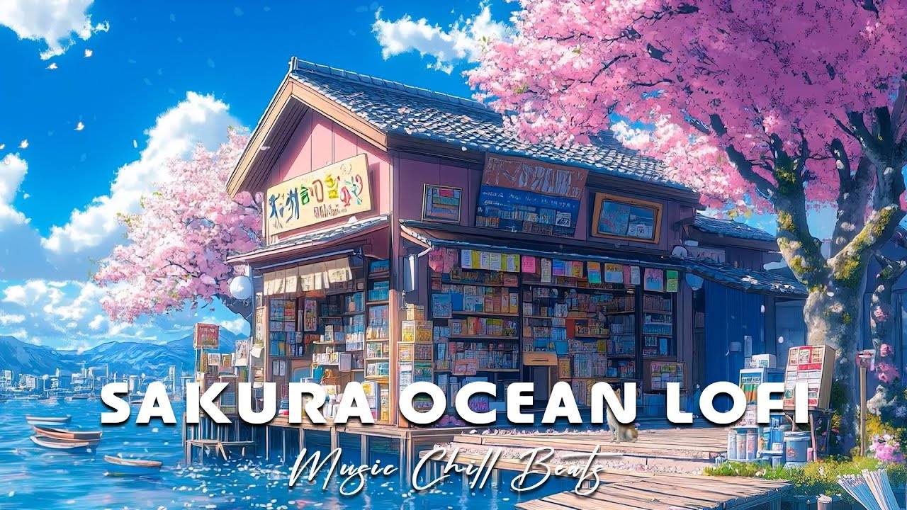 Sakura Ocean Lofi 🌸 Japanese Chillhop Beats for Work, Study & Peaceful Focus, Lofi Ocean Vibes