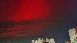 город Лида. Северное сияние. 10.10.2024.