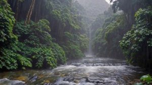 25-минутное прослушивание звуков лесного дождя и реки 🌲