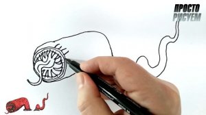 Как нарисовать ЧЕРВЬ ПОЖИРАТЕЛЬ