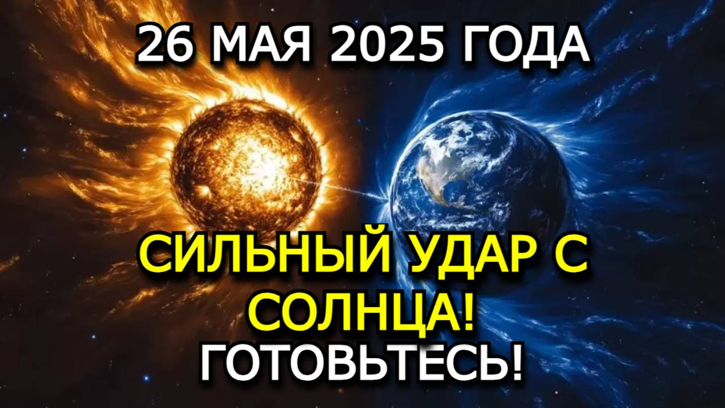 Магнитные бури 26 мая 2025 — Ударят по здоровью? Солнечная активность растёт!