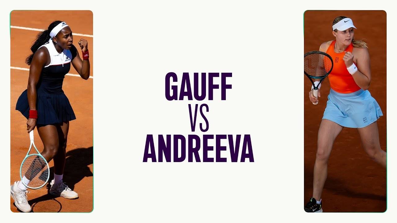 14.05.2025. Кори Гауфф - Мирра Андреева. WTA 1000 Rome. Cori Gauff - Mirra Andreeva