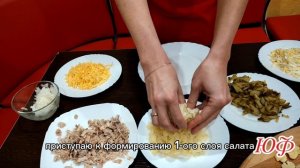 Салат "ТРОПИЧЕСКИЙ АНАНАС",вкусный,мясной, праздничный.