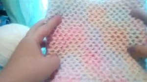 Готовый снуд. Узором соты.