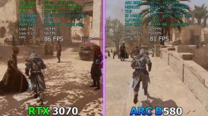 ARC B580 против RTX 3070 - сравнение в 10 играх