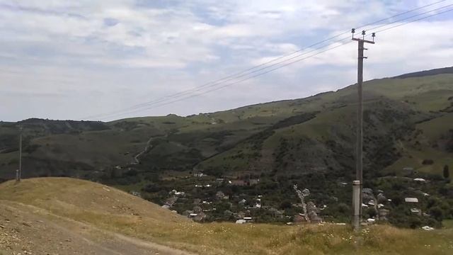 Курахский район . Вид с вершины села Кабир смотреть онлайн