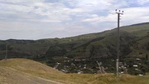 Курахский район . Вид с вершины села Кабир