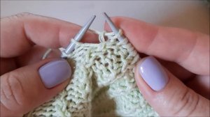 Резинка "Ёлочка" спицами. Ажурная резинка 2 * 2.
