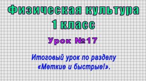 Физическая культура 1 класс (Урок№17 - Итоговый урок по разделу «Меткие и быстрые!».)