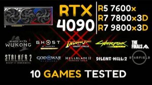 Do We Really Need High-End Us? : RTX 4090 + 7600x, 7800x3D and 9800x3D - 10 Games Tested