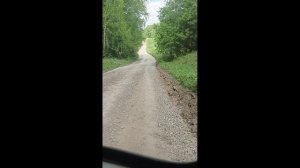 Поездка на дачу к другу по лесным дорогам.