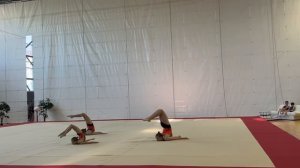 ТР 3 спортивный, Тихомирова Полина, Пугач Ксения, Пугач Полина, Балансовое упражнение