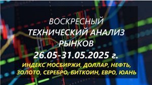 Воскресный технический анализ рынков на неделю 26.05-31.05.2025 г.