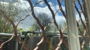The weather outside the window in our village: плывут красивые облака