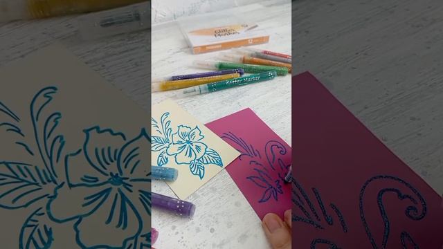 Техника рисования декоративных цветов маркерами