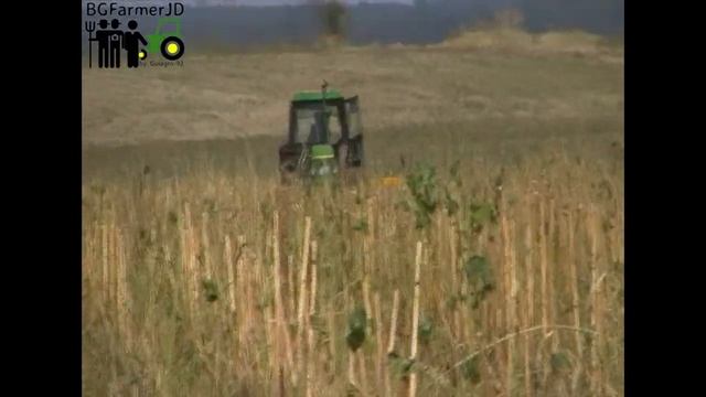 JD 2140 + ALP SP 4200 Shredder for Sunflower stalks - Bulgaria, Zadruga Сечка смотреть онлайн