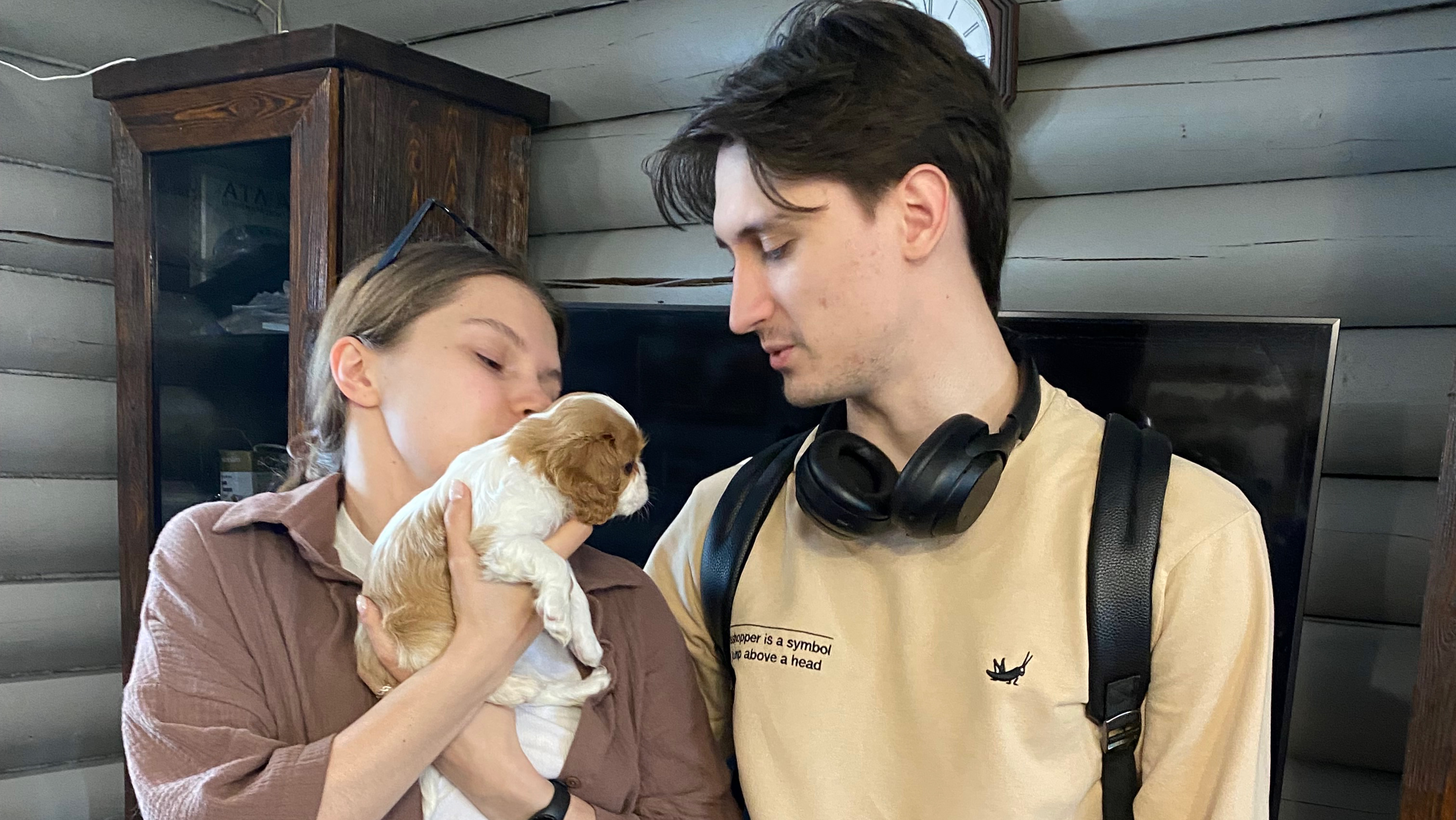 Встреча щенков со своими родителями 😀🐶