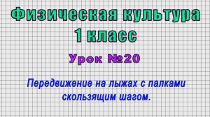 Физическая культура 1 класс (Урок№20 - Передвижение на лыжах с палками скользящим шагом.)