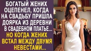 Богатый жених оцепенел, когда на свадьбу пришла доярка из деревни в свадебном платье. Но когда жених
