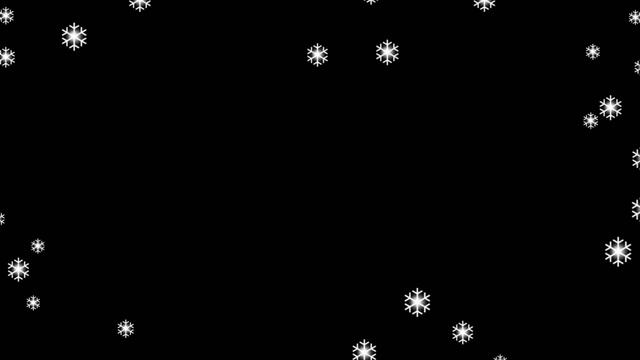 снег рамка. футаж смотреть онлайн