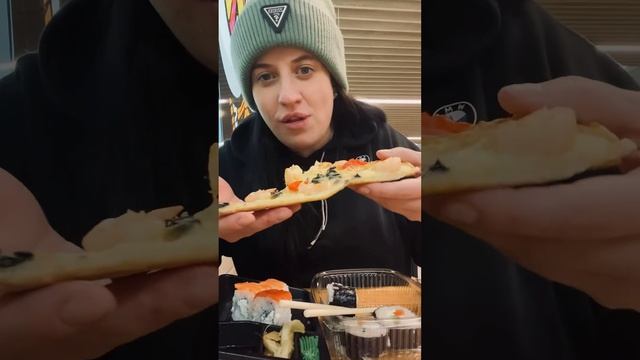 МУКБАНГ РОЛЛЫ/ ПИЦЦА С КРЕВЕТКАМИ #asmr #eating #mukbang #food