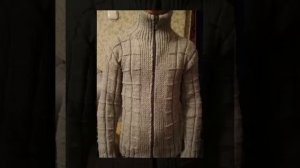 Кафта мужская на молнии спицами