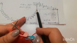 Закрытие горловины и скос плеча укороченными рядами без отрыва нити.