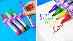 🌈Школьные радужные хитрости 🎒 Яркие DIY-идеи для рабочего стола