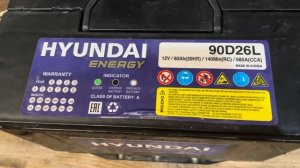 Аккумулятор Hyundai 90D26L, брак или фуфло?  #аккумулятор -#hyund