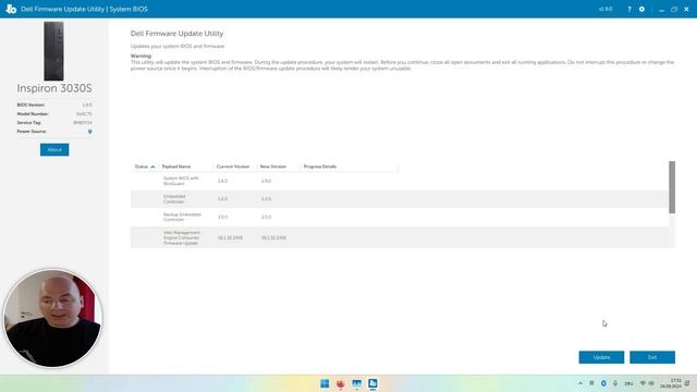 Обновляем системный BIOS на компьютере Dell Inspiron 3030 смотреть онлайн