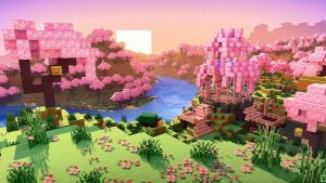 Поля играет в Minecraft