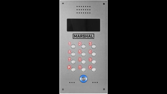 Домофон MARSHAL CD-7000 RGB с разноцветной подсветкой клавиат? смотреть онлайн