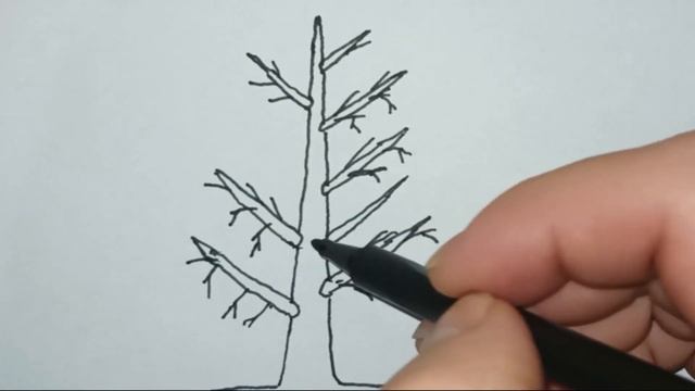 Берёза. Как её нарисовать? Рисую весеннюю берёзу смотреть онлайн