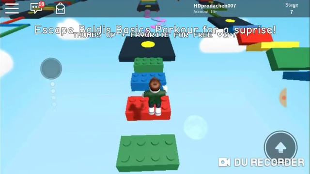 Играю в Roblox паркур Балди! смотреть онлайн
